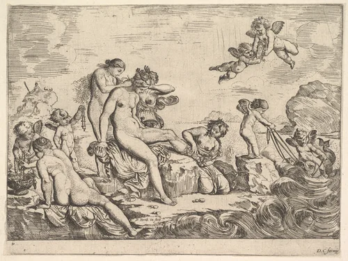 Toilet of Thetis by Pierre Brebiette, print, 1610-1642