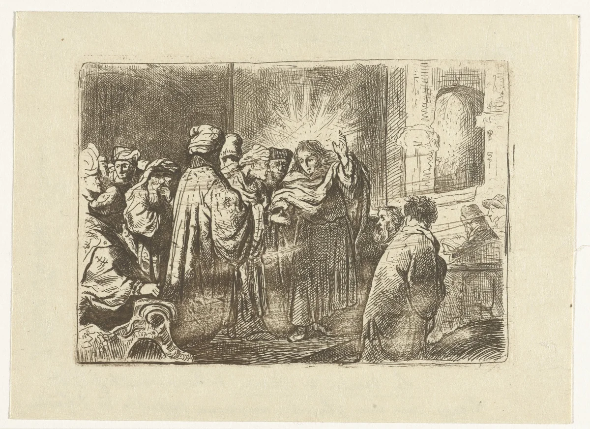 The tribute money by anonymous, print, 1634
