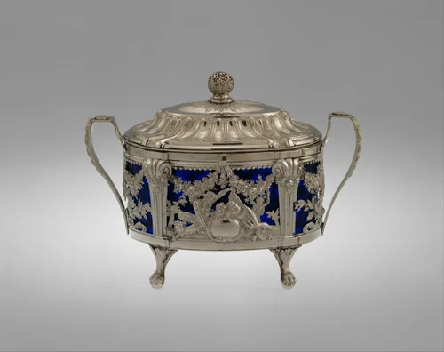 Sugar bowl by Marc-Etienne Janety, metalwork, 1786