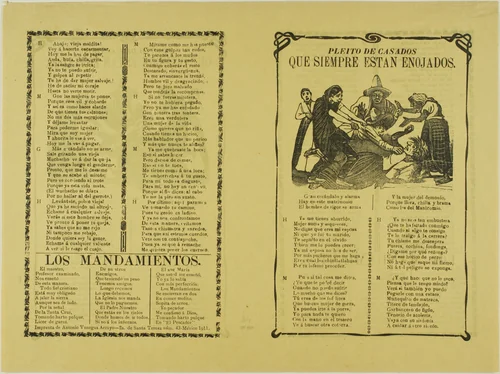 Dispute of Spouses who are Always Angry by José Guadalupe Posada, print, 1907-1913