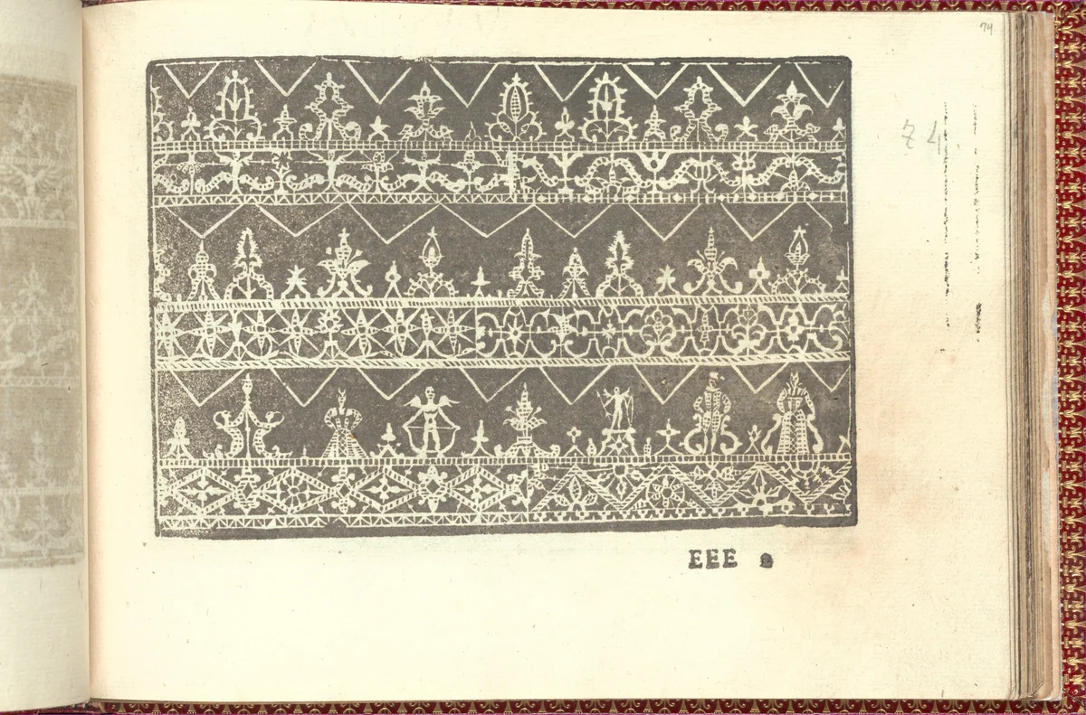 Corona delle Nobili et Virtuose Donne: Libro I-IV, page 74 (recto) by Cesare Vecellio, book, 1601