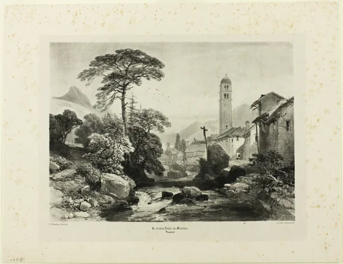 Le Casset; Vallee du Monetier by James Duffield Harding, print, 1818-1863