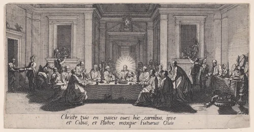 La Cêne (The Last Supper), from "La Grande Passion" (The Large Passion) by Jacques Callot, print, 1618-1630