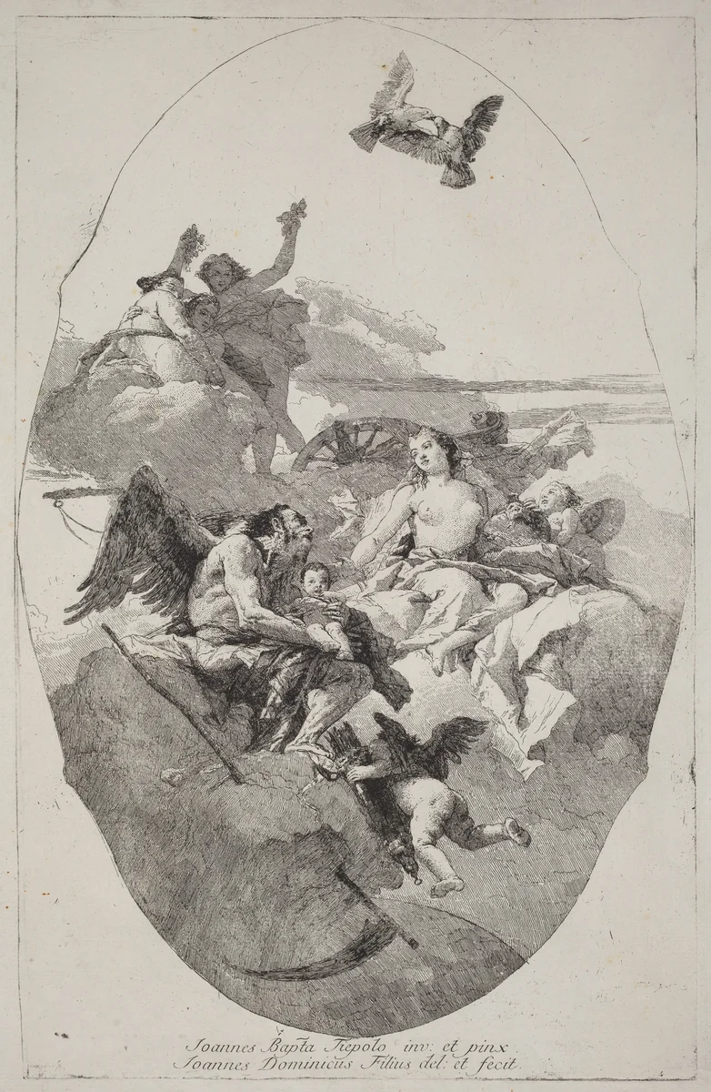 Venus Entrusting Cupid to Time by Giovanni Domenico Tiepolo
Giovanni Battista Tiepolo, print, 1727-1804