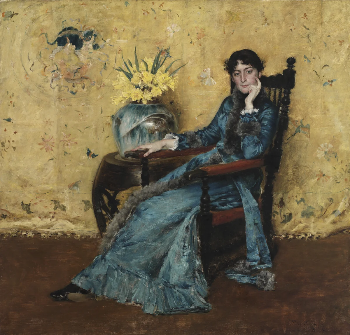 Portrait of Dora Wheeler by William Merritt Chase, painting, 1882-1883