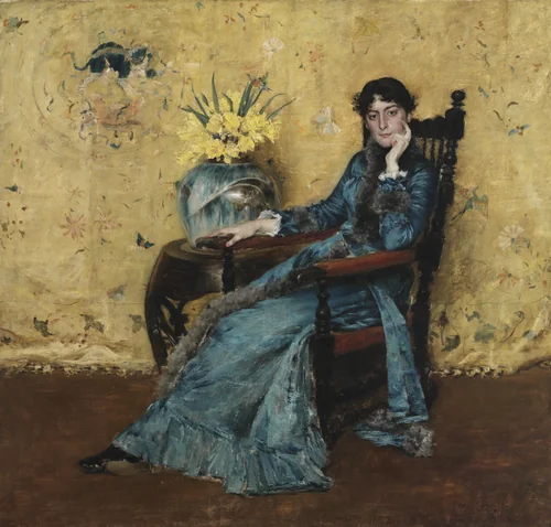 Portrait of Dora Wheeler by William Merritt Chase, painting, 1882-1883