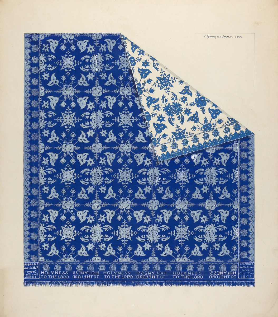 Coverlet by J. Howard Iams, index of american design, 1936