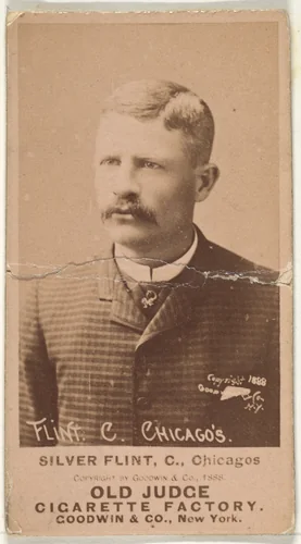 Frank Sylvester "Silver" Flint, Catcher, Chicago, from the Old Judge series (N172) for Old Judge Cigarettes by Goodwin & Company, photograph, 1888
