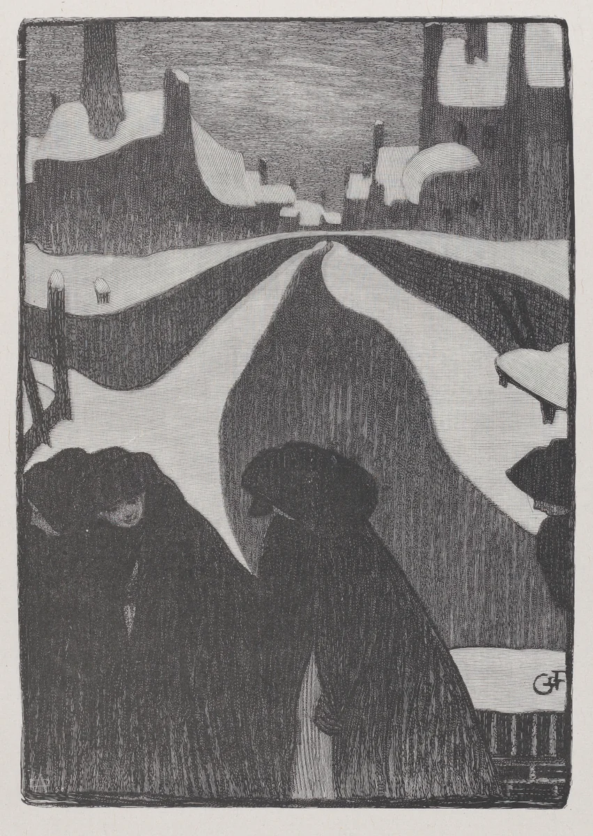 Petits Nocturnes de Bruges, from "L'Image" by Adolphe Dauvergne, print, 1897