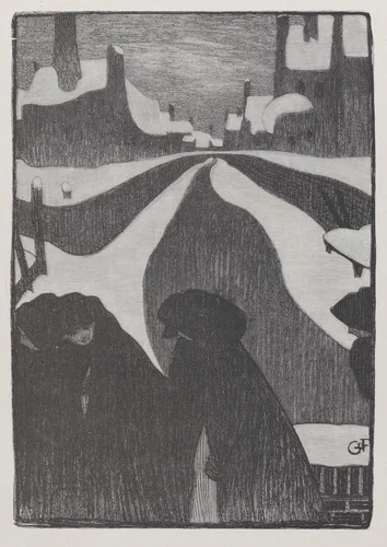 Petits Nocturnes de Bruges, from "L'Image" by Adolphe Dauvergne, print, 1897