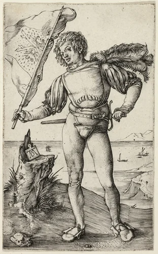 The Standard Bearer by Albrecht Dürer, print, 1495-1505