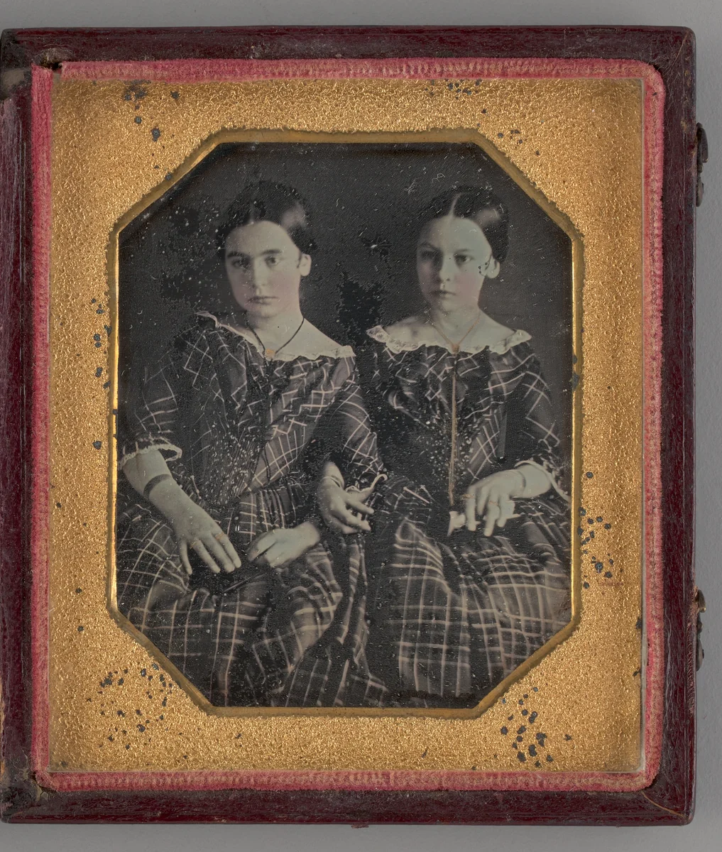 Untitled (Portrait of Two Girls) by Unknown maker, other, 1855