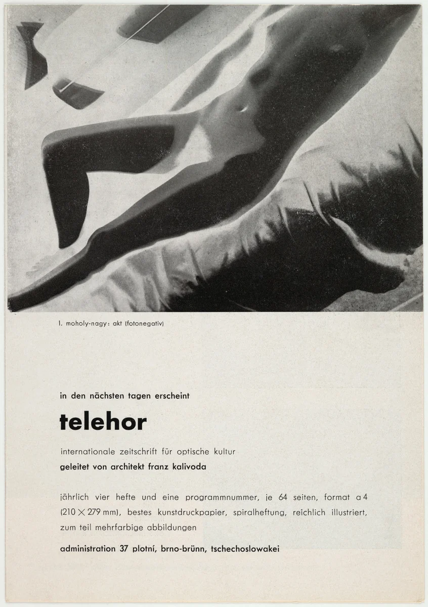telehor, Internationale Zeitschrift für optische Kultur by László Moholy-Nagy, design, 1936