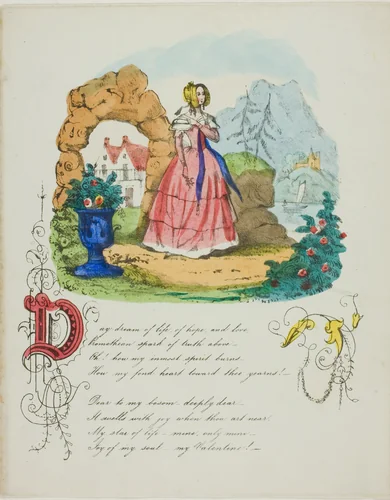 Day Dream of Life, of Hope, and Love (valentine) by Unknown Artist, other, 1837-1847