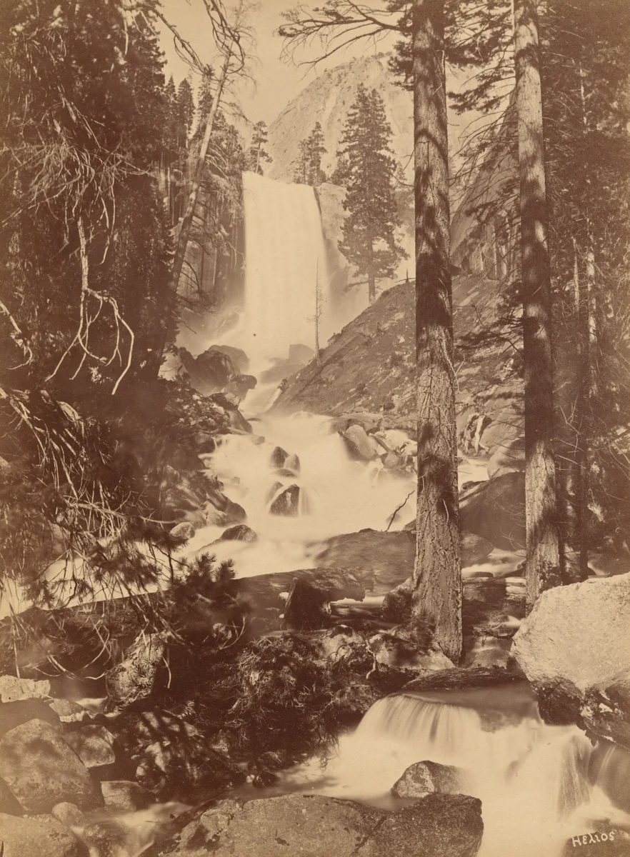 Pi-wy-ack (Cataract of Diamonds), Vernal Falls, Yosemite Valley, California by Eadweard Muybridge, photograph, 1867