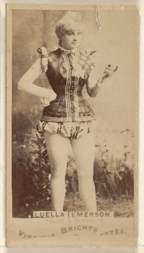 Luella Emerson, from the Actors and Actresses series (N45, Type 1) for Virginia Brights Cigarettes by Allen & Ginter, photograph, 1885-1891