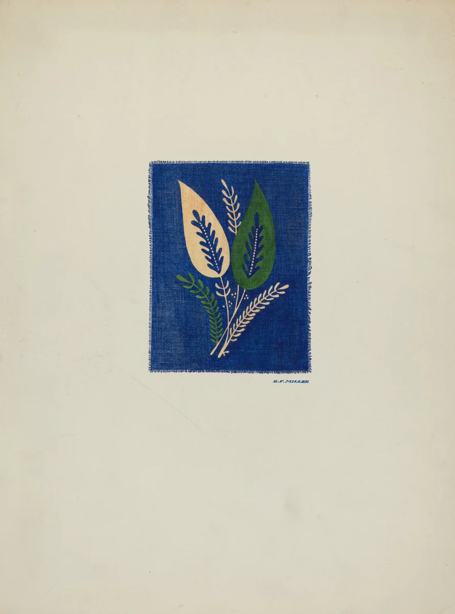 Detail of Skirt Design by Randolph F. Miller, index of american design, 1940