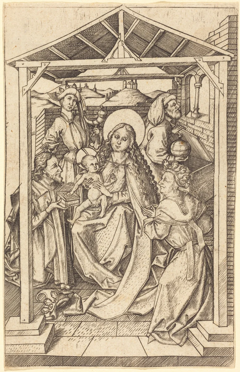 The Adoration of the Magi by Master E. S., print, 1460-1465