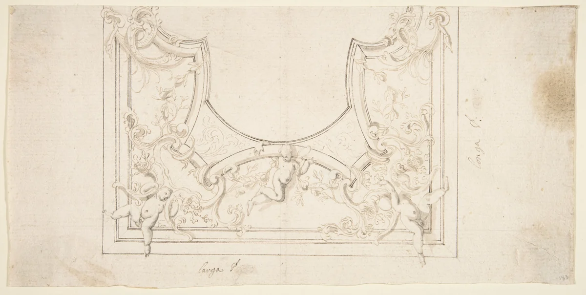 Design for a Ceiling Decoration by Donato Giuseppe Frisoni, drawing, 1709-1720