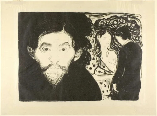 Jealousy I by Edvard Munch, print, 1896