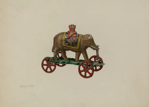 Toy Elephant by Stanley Chin, index of american design, 1941