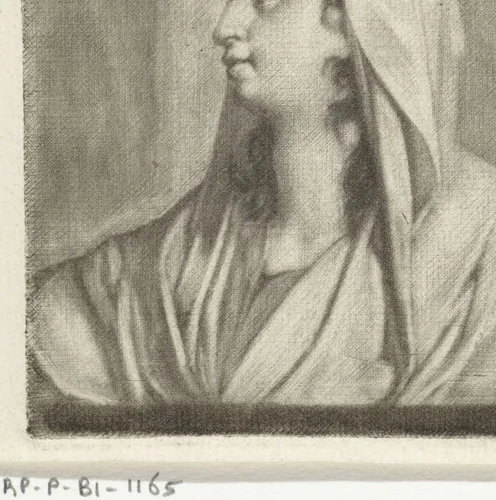 Profiel van een vrouw by Daniël Birrius, print, 1695-1785