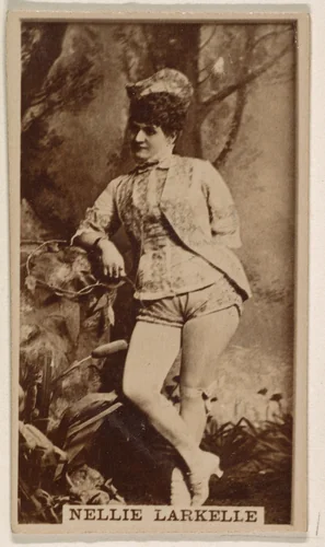 Nellie Larkelle, from the Actresses series (N245) issued by Kinney Brothers to promote Sweet Caporal Cigarettes by Kinney Brothers Tobacco Company, photograph, 1890