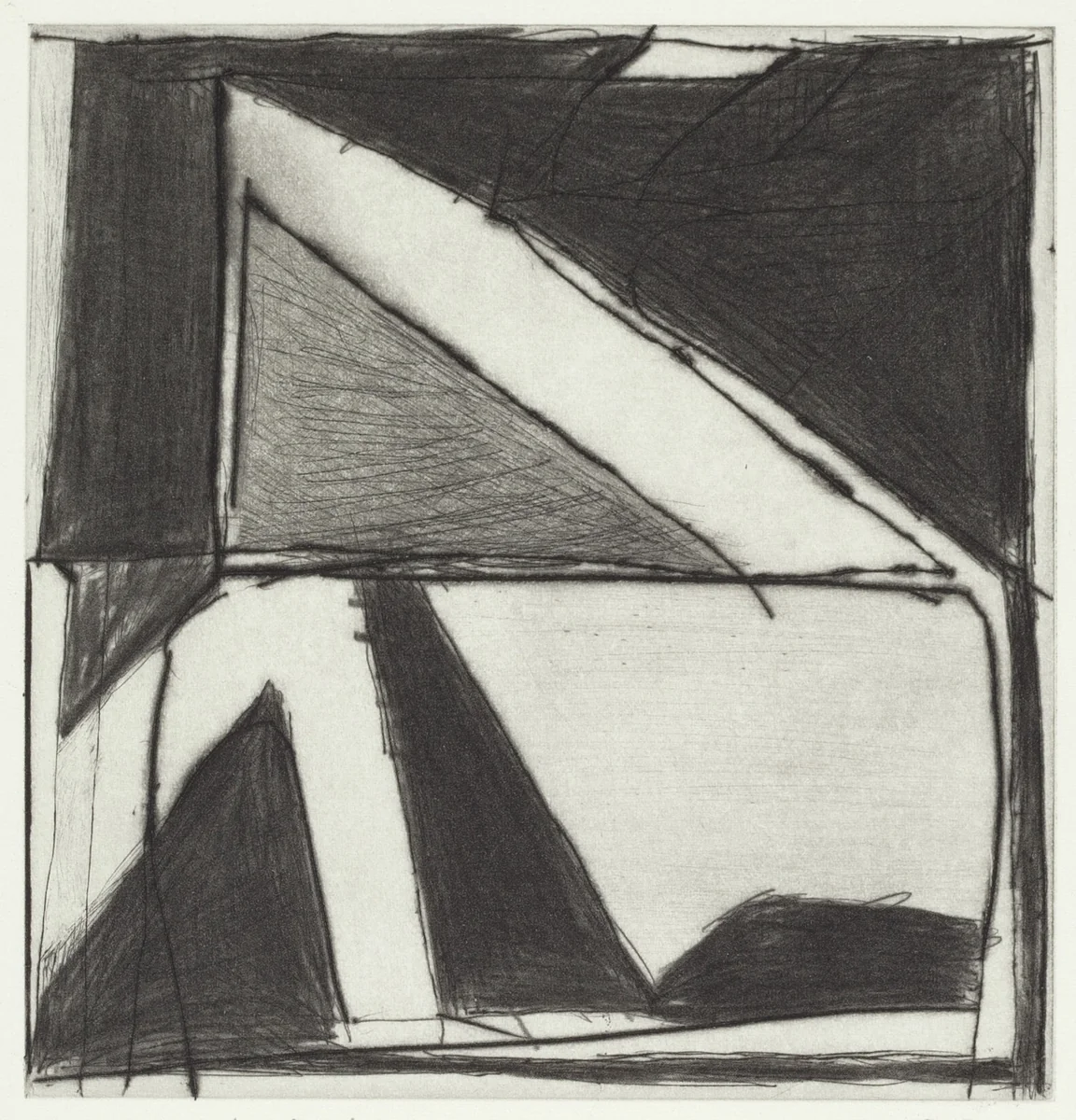 Two Right Triangles, One in Other by Richard Diebenkorn, print, 1980