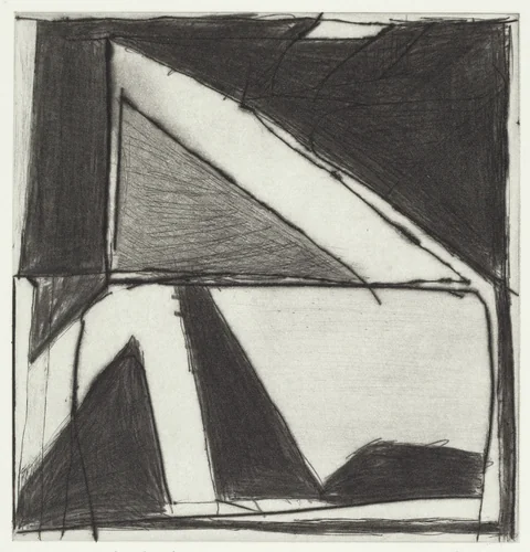 Two Right Triangles, One in Other by Richard Diebenkorn, print, 1980