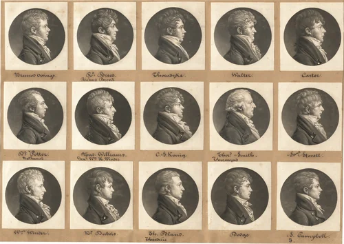 Saint-Mémin Collection of Portraits, Group 27 by Charles B. J. Févret de Saint-Mémin, volume, 1803-1804