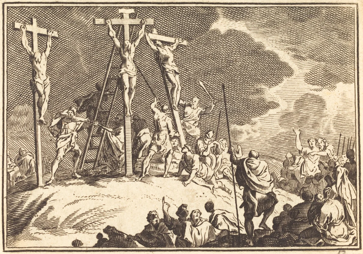 Piercing of Christ's Side by Sébastien Le Clerc I, print, 1600-1699