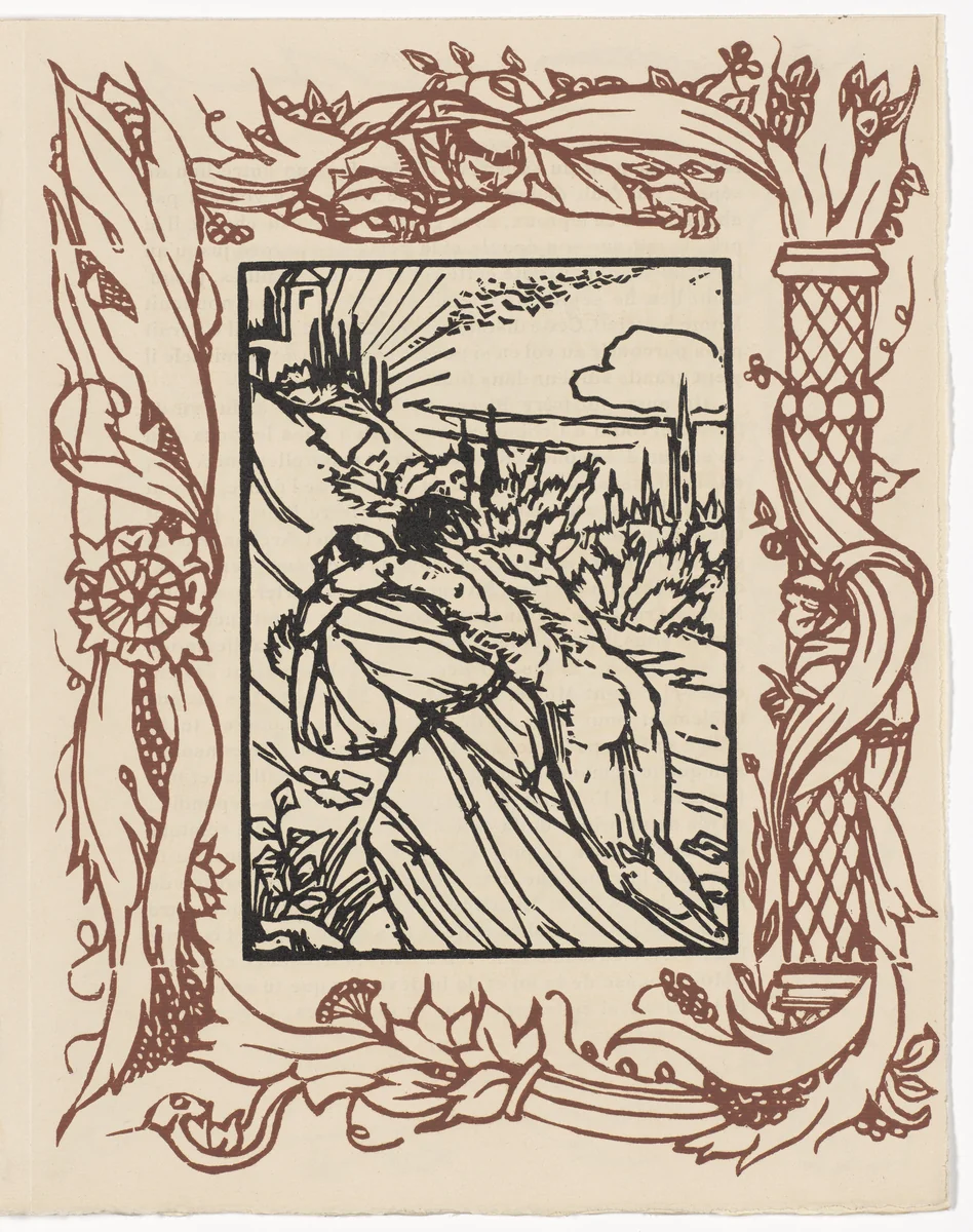 Plate (page 229) from Les Petites Fleurs de St. François (The Little Flowers of St. Francis) by Émile Bernard, illustrated book, 1928