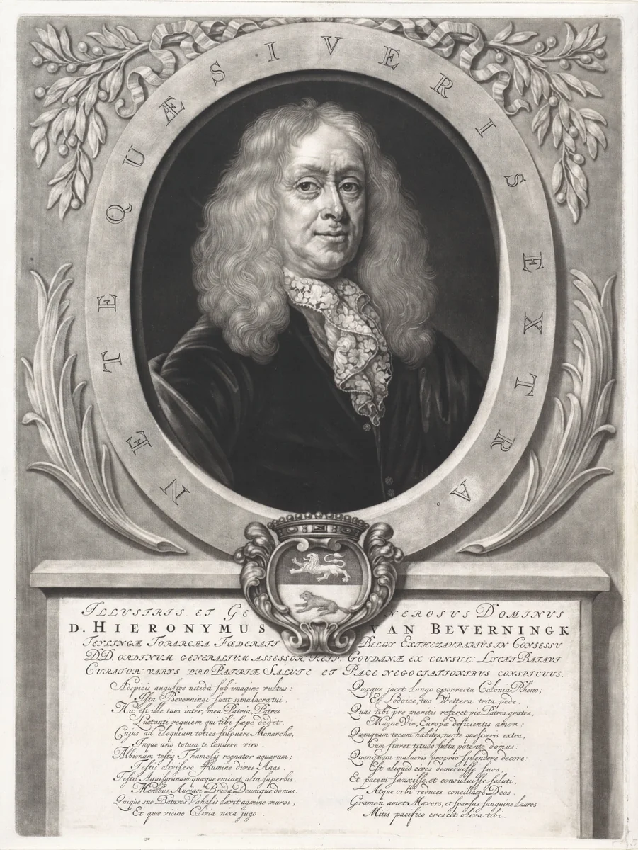 Portret van Hieronymus van Beverningk by Abraham Bloteling, print, 1652-1690