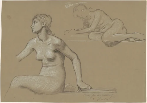 Study for "Astronomy" by Elihu Vedder, drawing, 1892