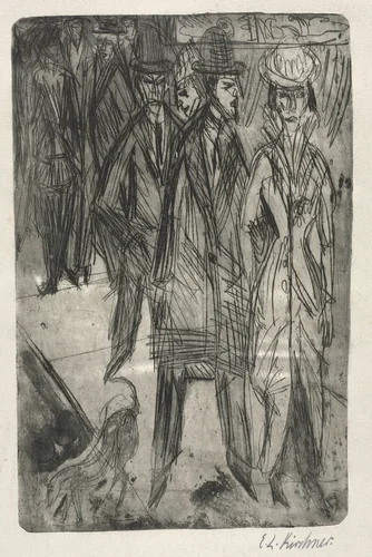 On the Street by Ernst Ludwig Kirchner, print, 1909-1919