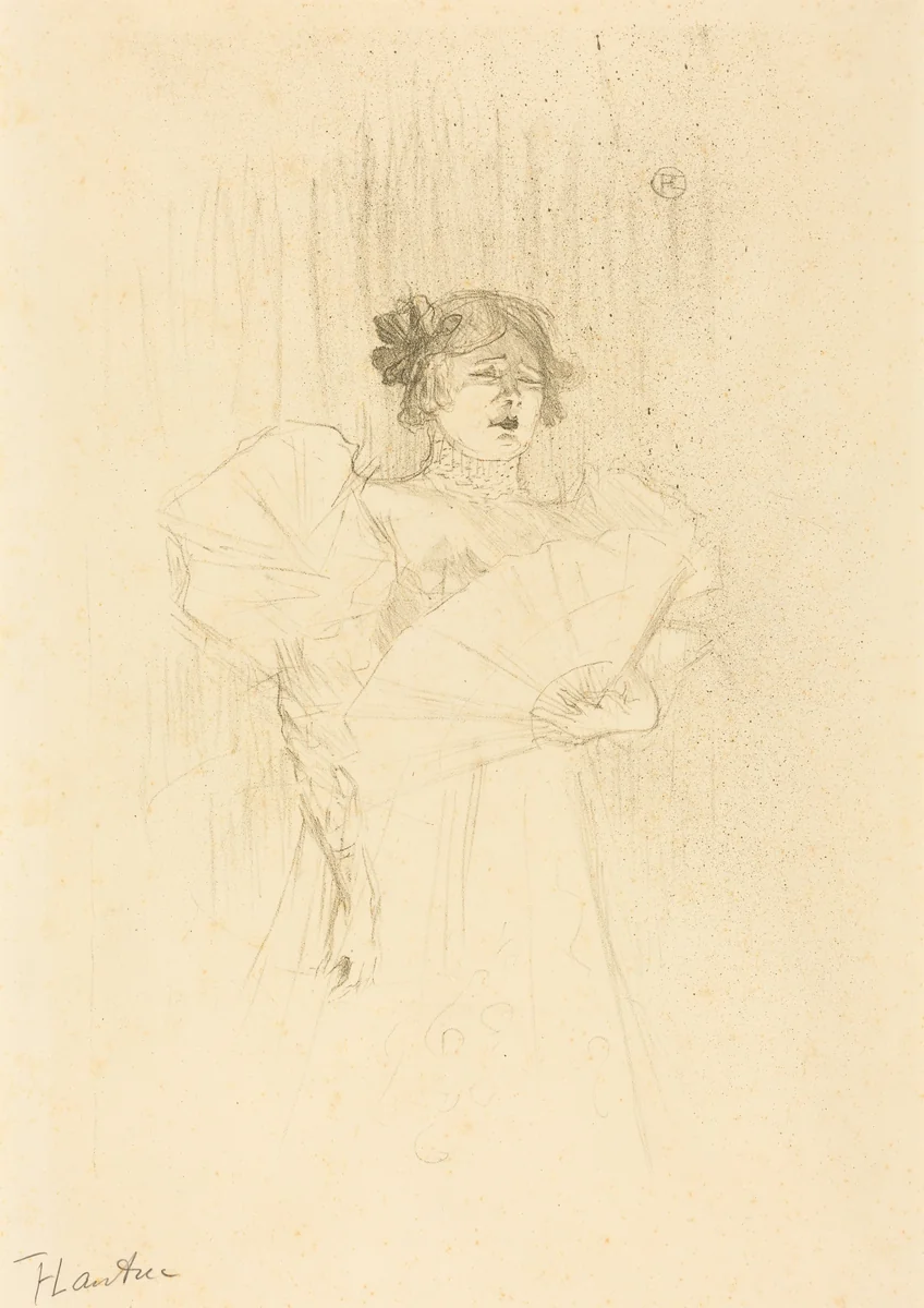 Luce Myres Full Face (Luce Myrès, de face) by Henri de Toulouse-Lautrec, print, 1895