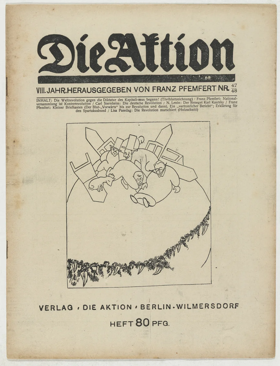 Die Aktion, vol. 8, no. 47/48 by Lisa Pasedag, periodical, 1918