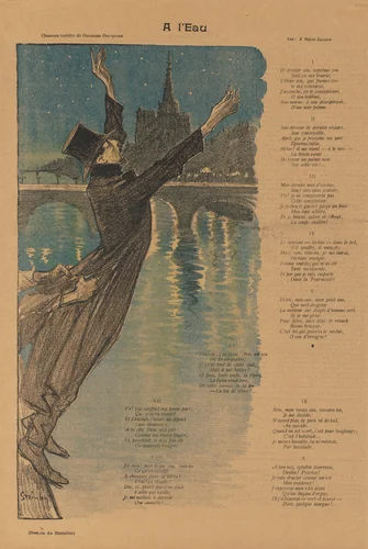 Gil Blas Illustré: At the Water's Edge (A l'Eau) by Théophile Alexandre Steinlen, print, 1896