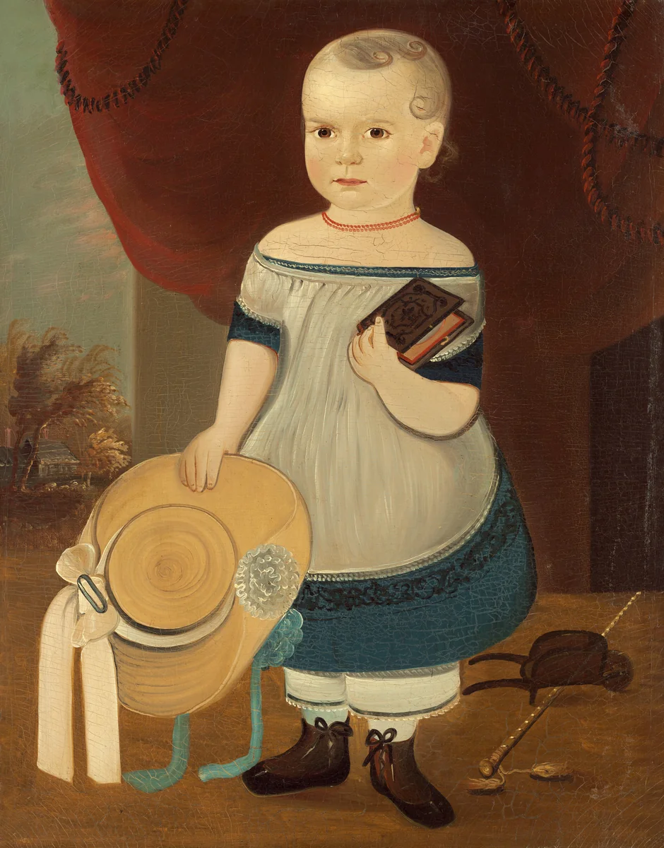 Child with Straw Hat by William Matthew Prior, painting, 1846-1873