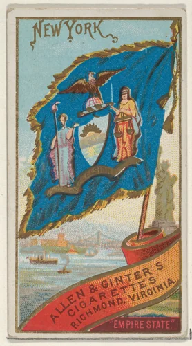 New York, from Flags of the States and Territories (N11) for Allen & Ginter Cigarettes Brands by Allen & Ginter, print, 1888