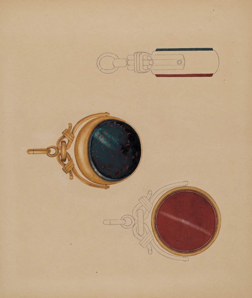 Watch Fob by Isidore Steinberg, index of american design, 1935-1942