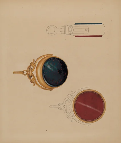 Watch Fob by Isidore Steinberg, index of american design, 1935-1942