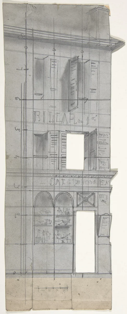 Design for a Stage Set at the Opéra, Paris by Eugène Cicéri, drawing, 1830-1890