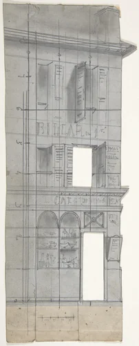 Design for a Stage Set at the Opéra, Paris by Eugène Cicéri, drawing, 1830-1890