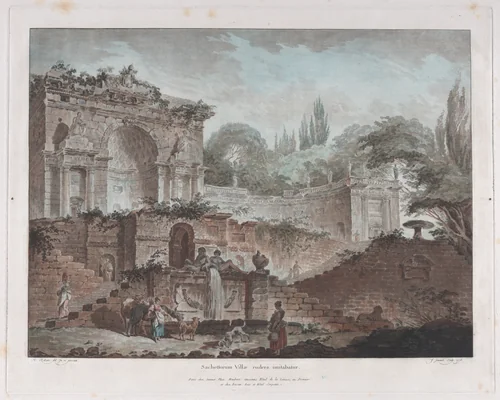 The Villa Sachetti by Jean François Janinet, print, 1778