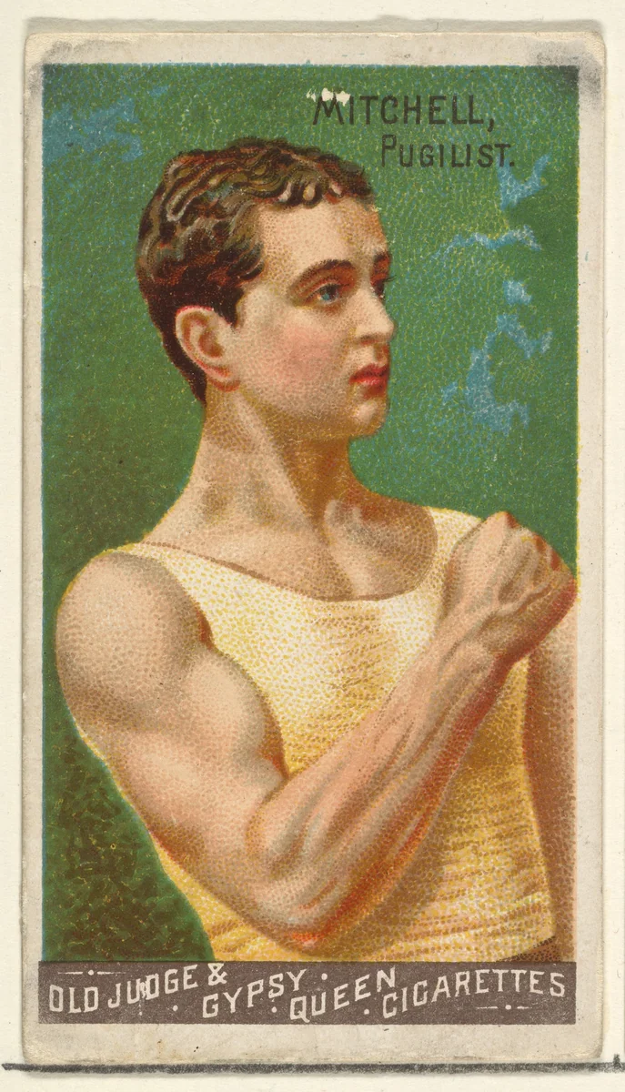Mitchell, Pugilist, from the Goodwin Champion series for Old Judge and Gypsy Queen Cigarettes by Goodwin & Company, print, 1888