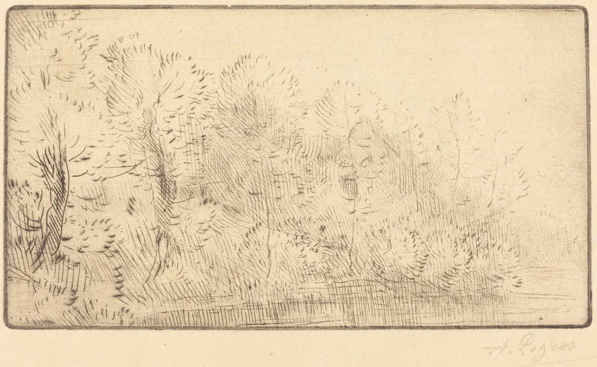 Along the River (Sur la riviere) by Alphonse Legros, print, 1837-1911