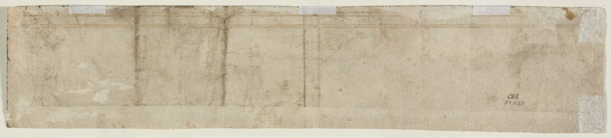 Partial Architectural Study (verso) by Unknown, drawing, 1500-1550