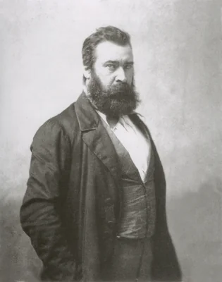 Portrait of Jean-François Millet, French artist (1814-1875)