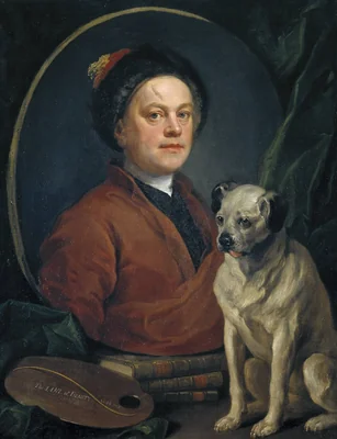 Portrait of William Hogarth, British artist (1697-1764)